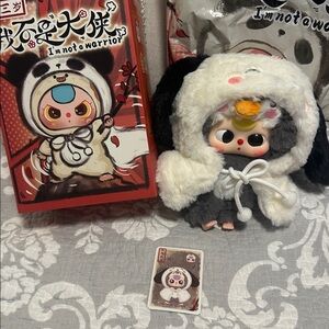 PENGUIN/ Dog Cape I'm Not A Warrior" plush. New.Box opened to verify.